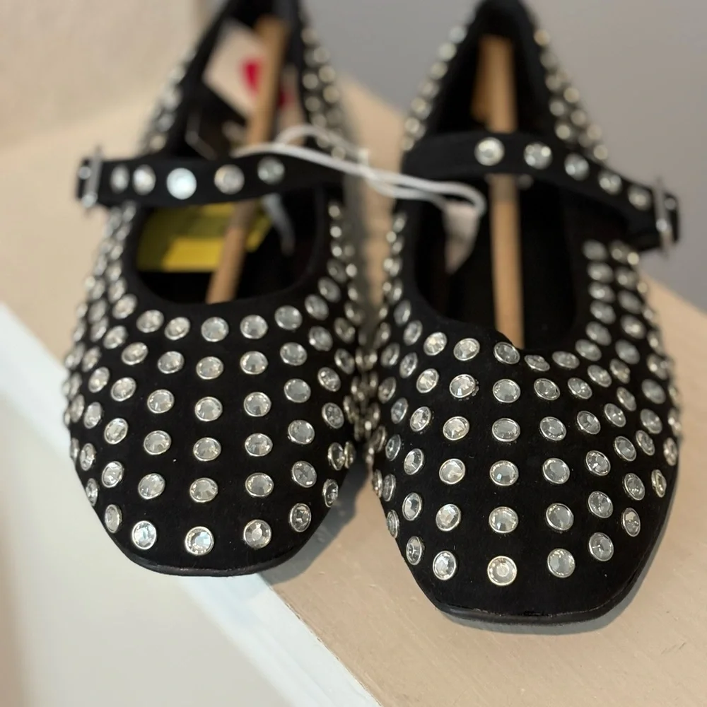 Kids' Toree Rhinestone Ballet Flats Black - art class - NEW Multiple Youth Sizes - Picture 3 of 8
